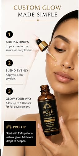 Solé Aura™ Custom Glow Tanning Drops for Face & Body