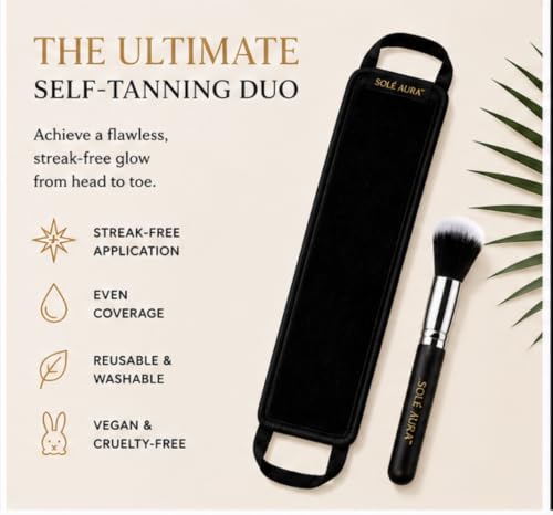 Solé Aura Flawless Glow Duo™ Premium Self-Tanning Applicator Kit
