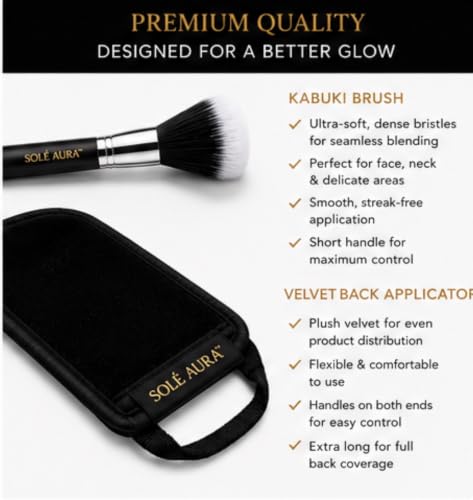 Solé Aura Flawless Glow Duo™ Premium Self-Tanning Applicator Kit